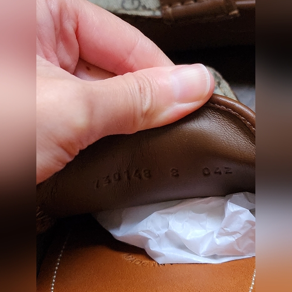 $850 New Gucci GG Interlocking Men Driver Loafer Brown Leather Shoes G 8/US 8.5 main image 5